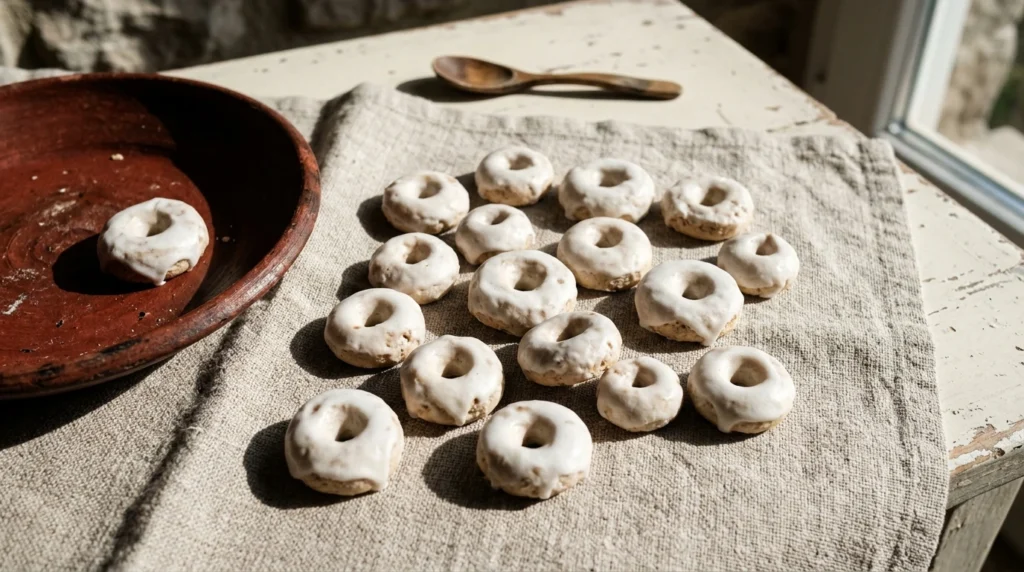 Rousquilles au glaçage blanc