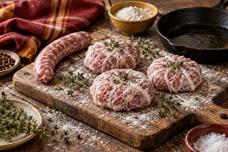 Crépinette : composition, cuisson et écart avec la saucisse
