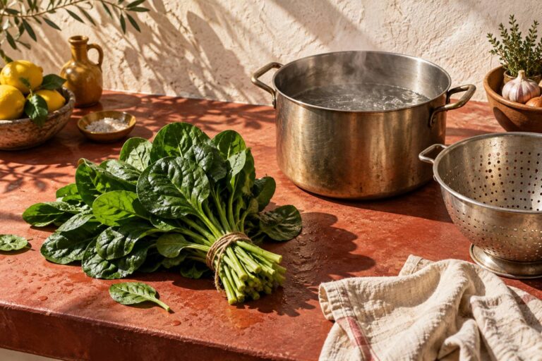 Cuisson épinards frais : 2 minutes et le volume qu&rsquo;il reste