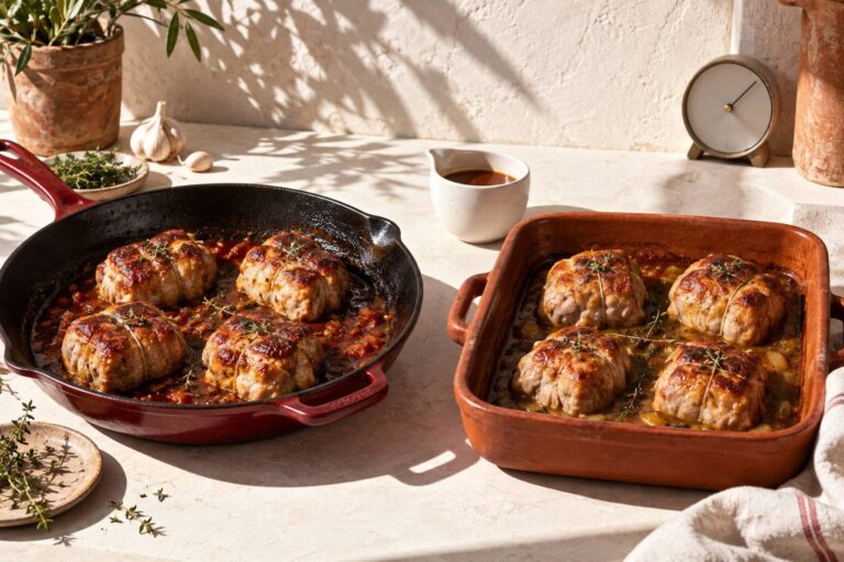 Cuisson paupiette de veau : poêle ou four, temps et sauce