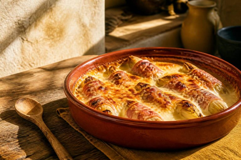 Endives au jambon : la recette sans amertume ni eau au fond