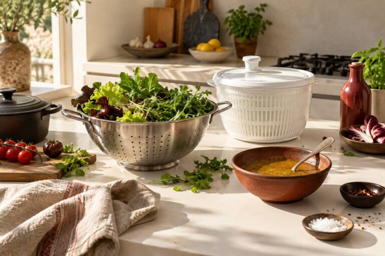 Salade verte : variétés, lavage et vinaigrette qui tient