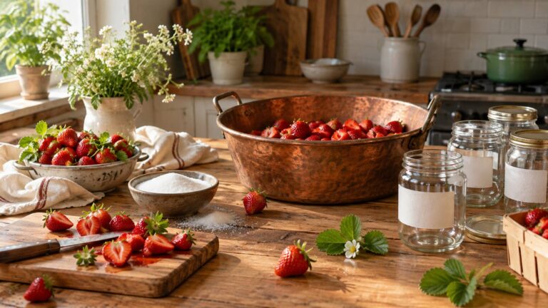 Confiture de fraises : proportions, cuisson et prise
